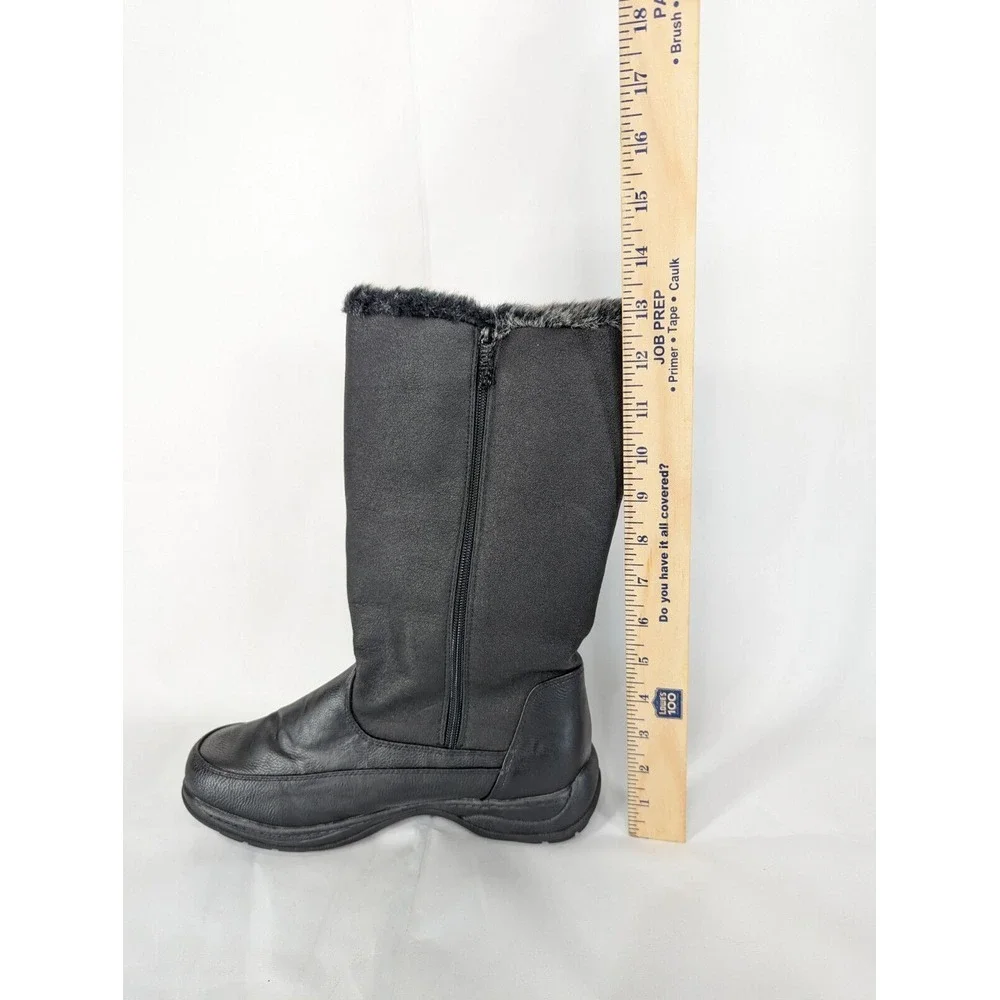 Totes Women's Alicia Black Snow Boot  Waterproof Zipper US 10M‎